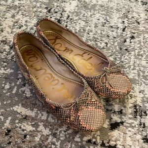 Used Sam Edelman snake flats women US size 7.5 FELICIA BALLET FLAT
